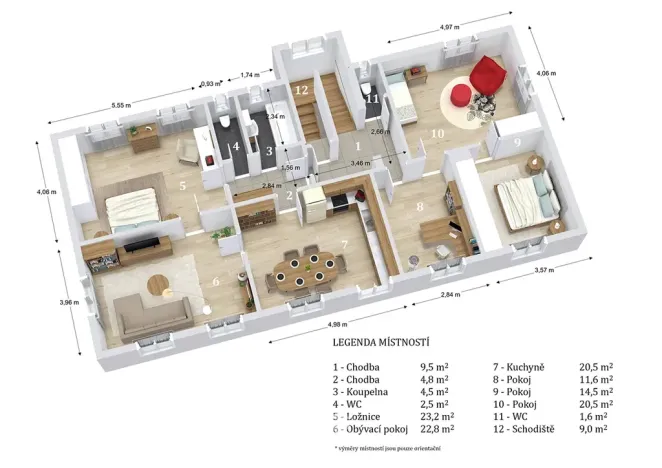 Prodej vícegeneračního domu, Brodek u Konice, 280 m2