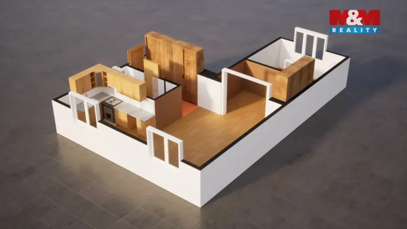 Prodej bytu 2+1, Most, Julia Fučíka, 51 m2