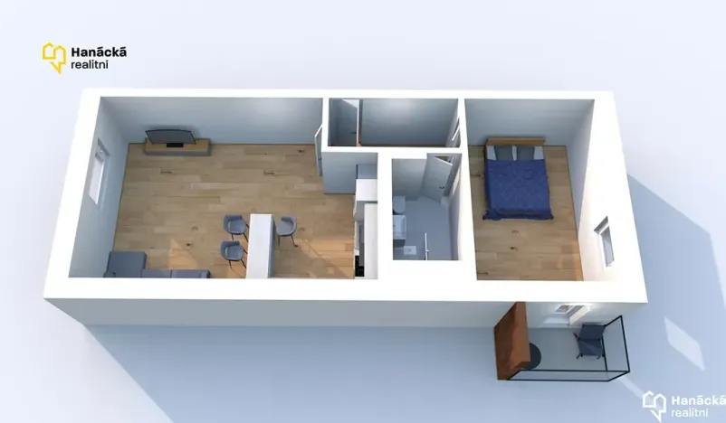 Pronájem bytu 2+kk, Olomouc, Hálkova, 62 m2