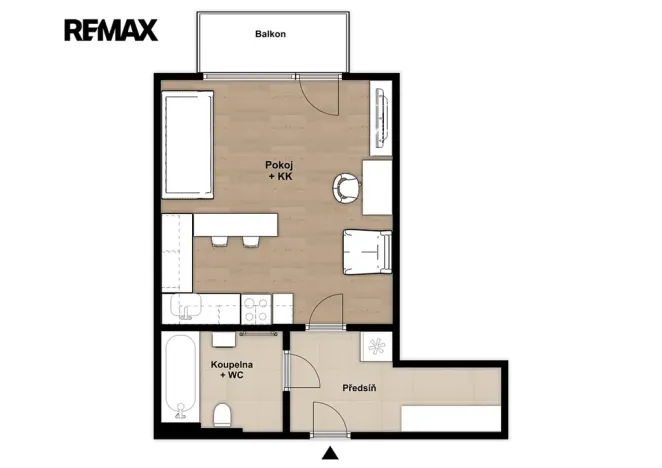 Pronájem bytu 1+kk, Plzeň, V Zahrádkách, 39 m2