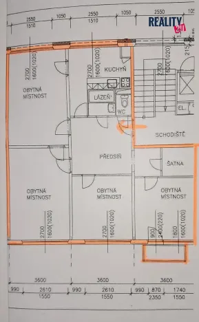Prodej bytu 4+1, Brno, Milénova, 90 m2