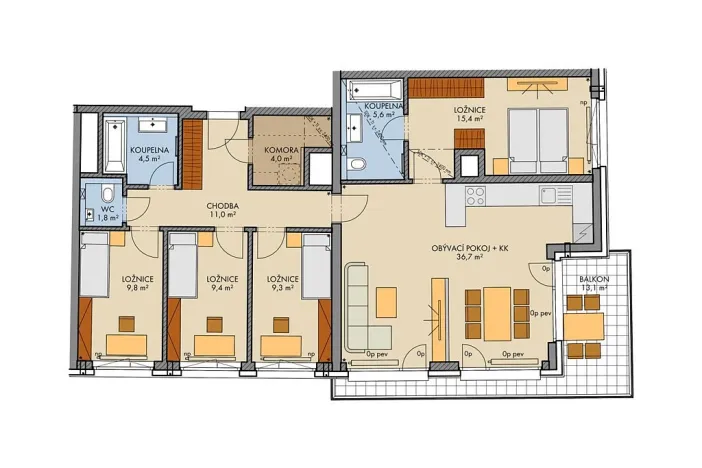 Prodej bytu 5+kk, Praha, Bartůňkova, 116 m2