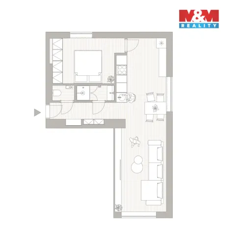 Pronájem bytu 2+kk, Moravany, 9. května, 56 m2