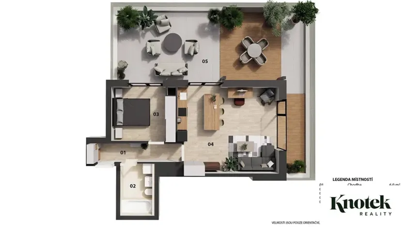 Prodej bytu 2+kk, Brno, Kumpoštova, 55 m2