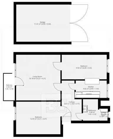 Pronájem bytu 3+1, Velvary, Malovarská, 68 m2