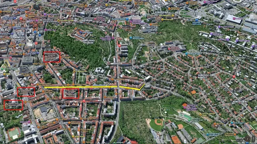 Pronájem bytu 2+kk, Brno, Gorkého, 40 m2