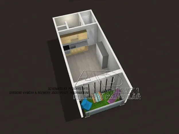 Pronájem bytu 1+kk, České Budějovice, 23 m2