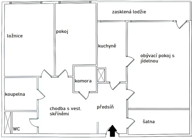 Prodej bytu 3+1, Praha, Hněvkovského, 78 m2