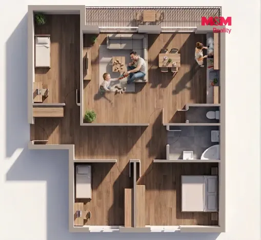 Prodej bytu 4+1, Litoměřice - Pokratice, Ladova, 77 m2