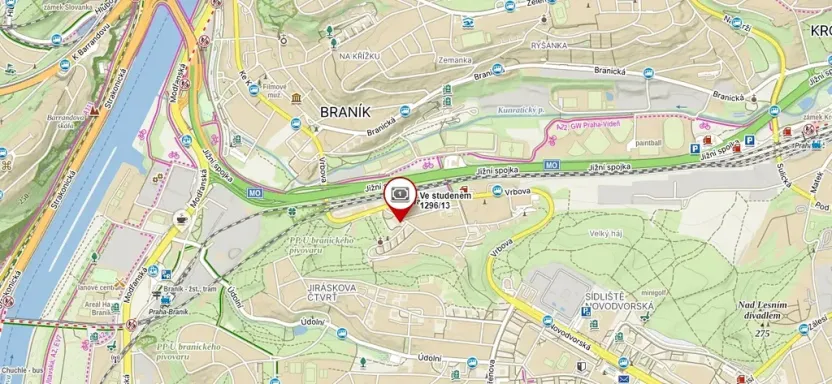 Pronájem bytu 2+kk, Praha - Braník, Ve studeném, 56 m2