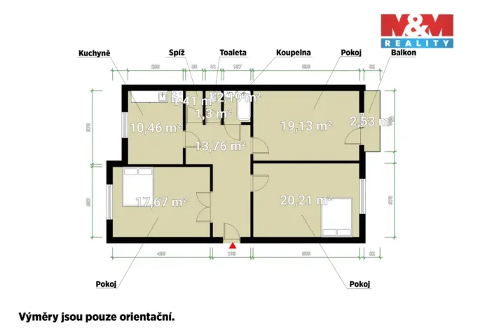 Prodej bytu 3+1, Plzeň - Jižní Předměstí, Stehlíkova, 83 m2