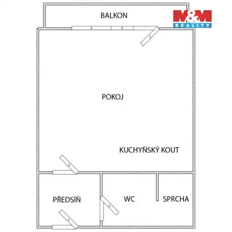 Prodej bytu 1+kk, Ostrava - Poruba, náměstí Václava Vacka, 30 m2