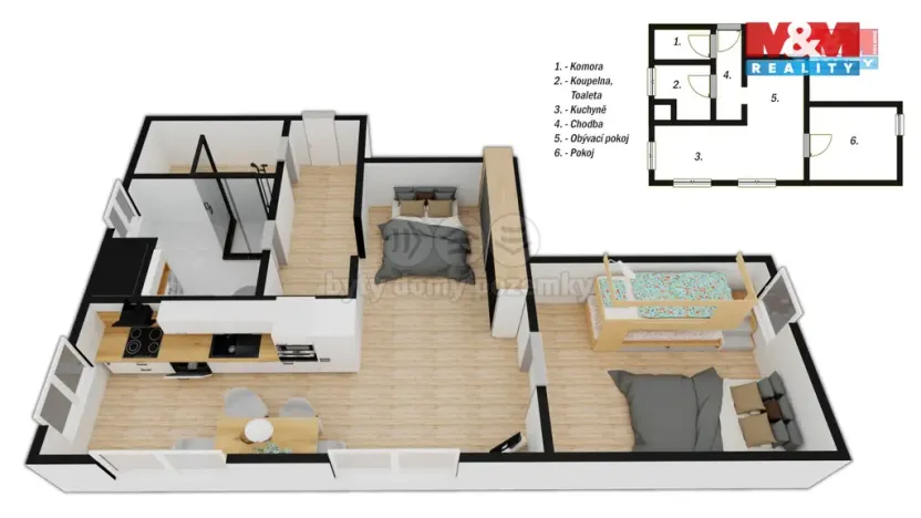 Prodej bytu 2+kk, Harrachov, 54 m2