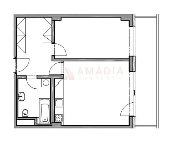 Pronájem bytu 2+kk, Praha - Letňany, Frýdecká, 52 m2