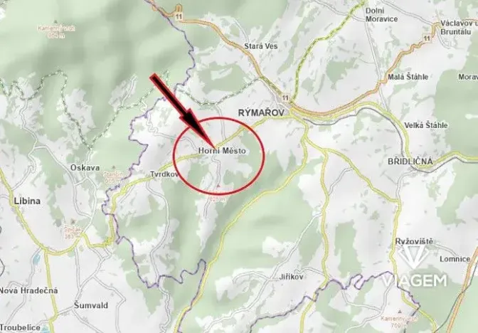 Prodej pozemku pro bydlení, Horní Město, 2056 m2