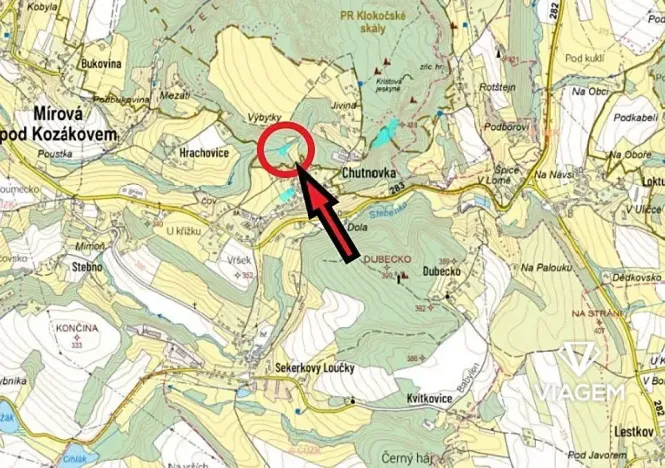 Prodej podílu lesa, Mírová pod Kozákovem, 844 m2