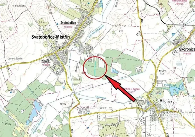 Prodej podílu lesa, Svatobořice-Mistřín, 3211 m2
