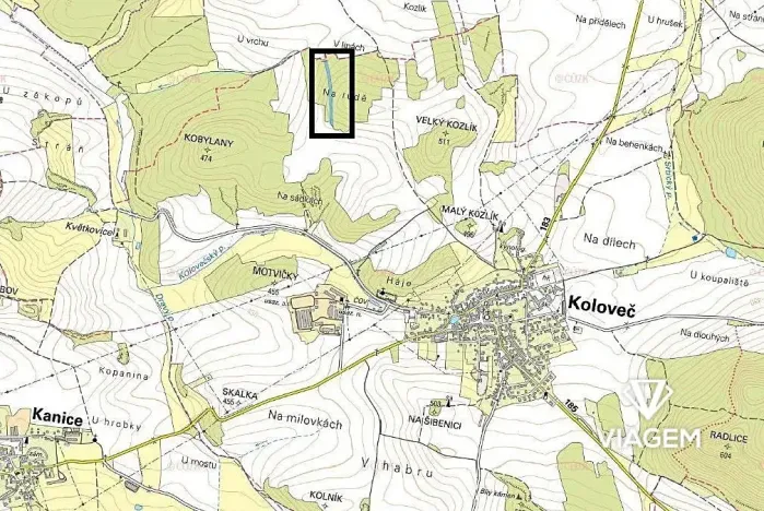 Prodej podílu lesa, Koloveč, 2021 m2