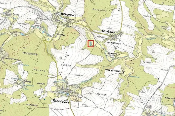 Prodej podílu lesa, Radošovice, 1094 m2