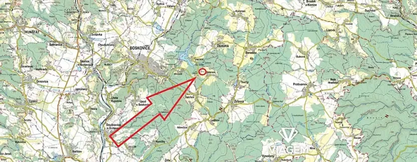 Prodej podílu pole, Velenov, 2564 m2