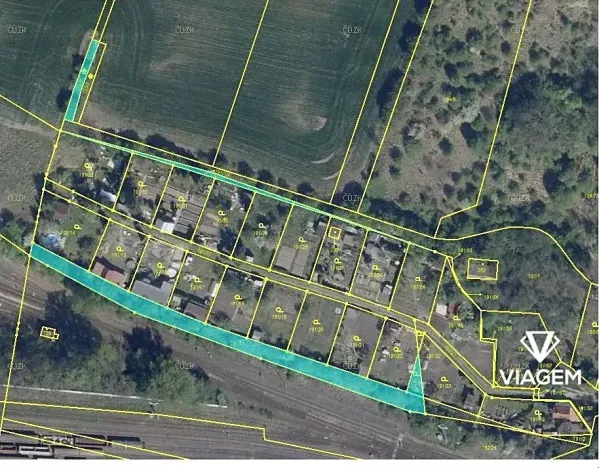 Prodej zahrady, Černčice, 1286 m2