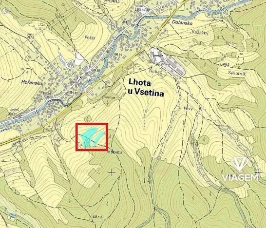 Prodej podílu pole, Lhota u Vsetína, 1403 m2