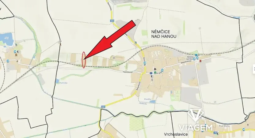 Prodej zahrady, Němčice nad Hanou, 1593 m2