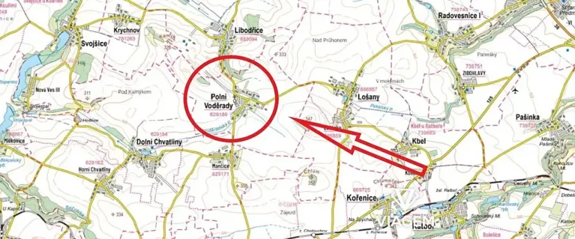 Prodej podílu zahrady, Polní Voděrady, 873 m2