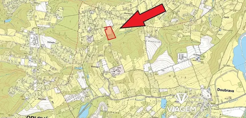 Prodej podílu pozemku pro bydlení, Doubrava, 1219 m2