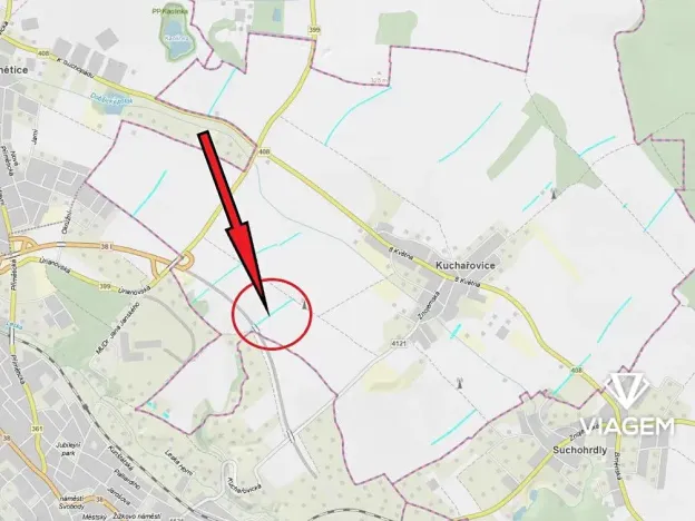 Prodej podílu pole, Kuchařovice, 1267 m2