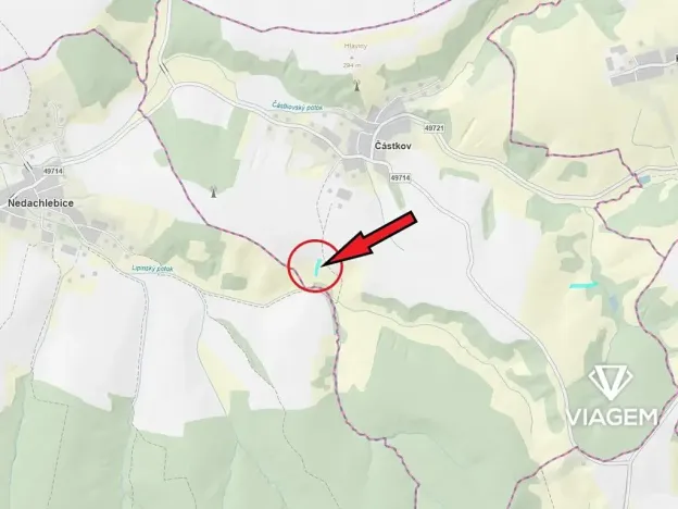 Prodej podílu pole, Částkov, 867 m2