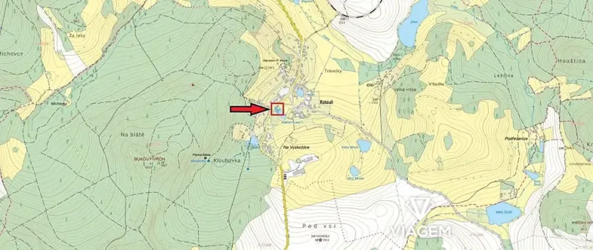 Prodej zahrady, Oselce, 1067 m2