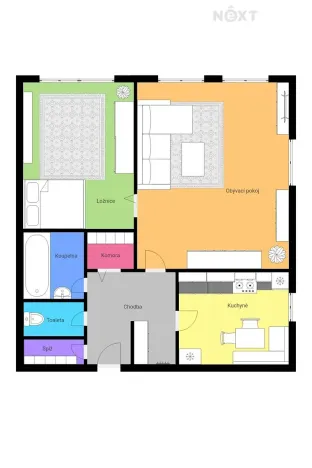 Prodej bytu 2+1, Jindřichův Hradec, Tovární, 73 m2