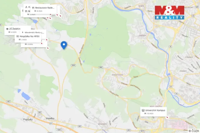 Prodej pozemku pro bydlení, Brno - Žebětín, 1160 m2