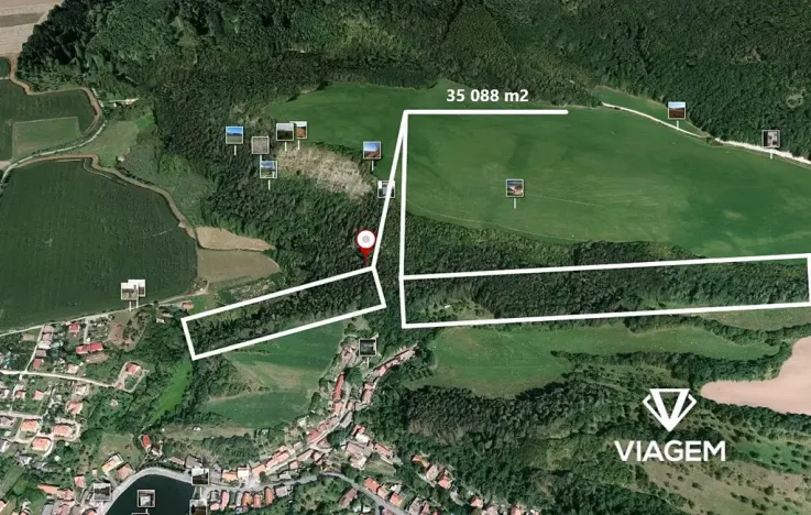 Prodej podílu lesa, Suchomasty, 4386 m2