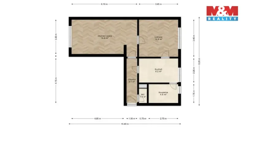 Prodej bytu 2+1, Mikulov, 22. dubna, 50 m2