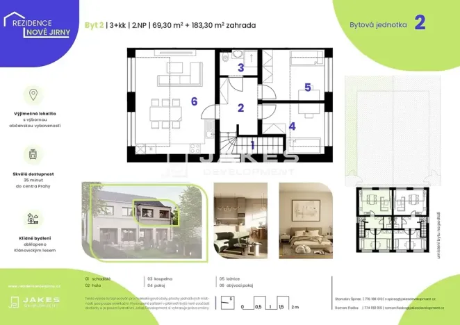 Prodej bytu 3+kk, Jirny, 61 m2
