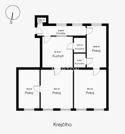 Prodej bytu 4+1, Praha - Libeň, Krejčího, 120 m2