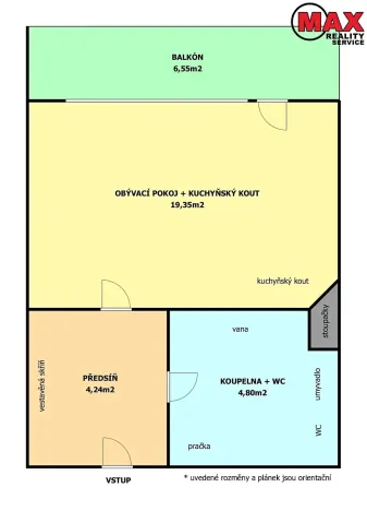 Pronájem bytu 1+kk, Praha - Hloubětín, Nepelova, 35 m2