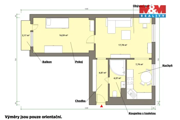 Prodej bytu 2+1, Habartov, Dělnická, 51 m2