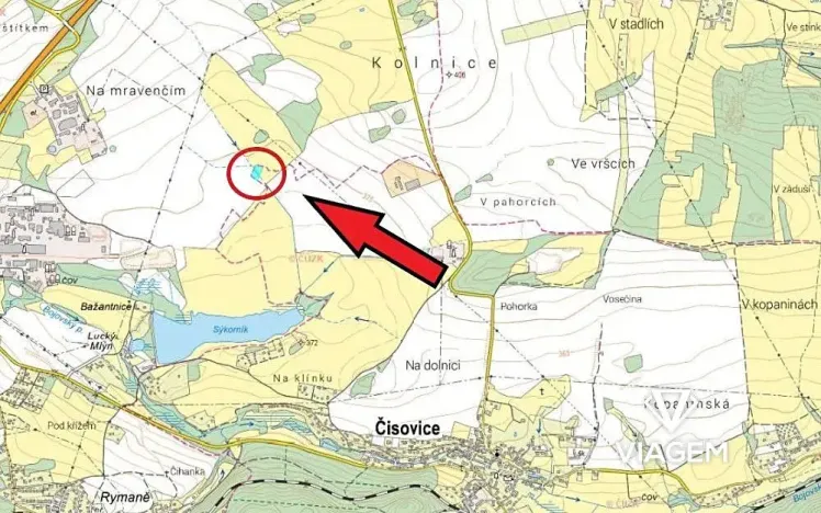 Prodej pole, Čisovice, 3025 m2