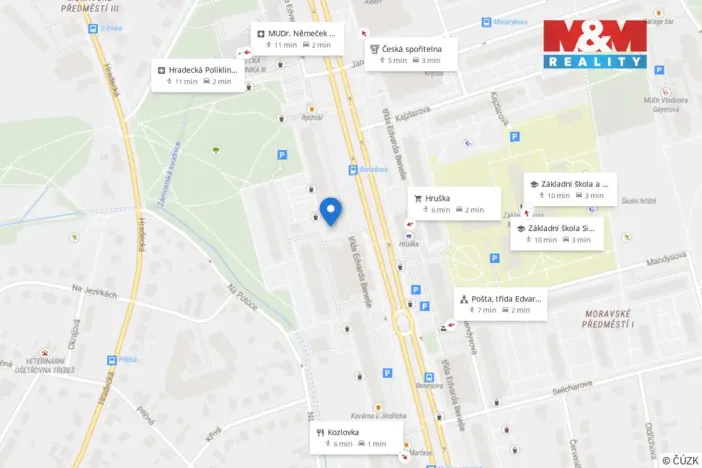 Prodej bytu 3+1, Hradec Králové - Nový Hradec Králové, třída Edvarda Beneše, 98 m2