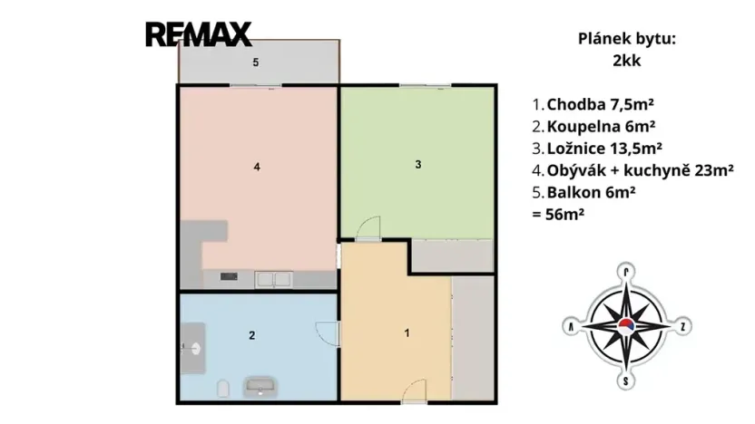 Pronájem bytu 2+kk, Praha - Modřany, Československého exilu, 50 m2