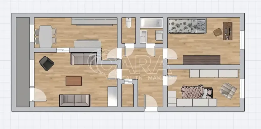 Pronájem bytu 3+1, Praha - Čimice, Křivenická, 72 m2