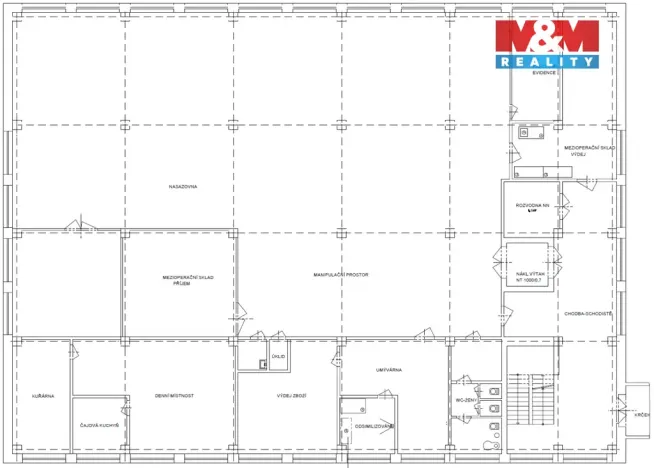 Pronájem skladu, Jirkov, Mostecká, 724 m2