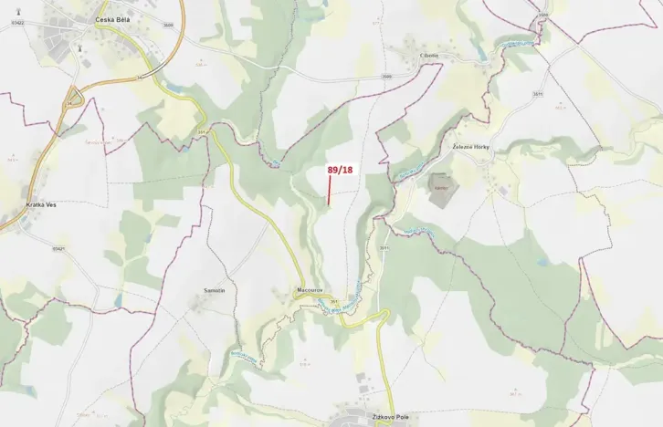 Dražba louky, Žižkovo Pole, 212 m2