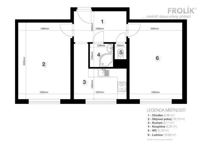 Pronájem bytu 2+1, Praha - Krč, Antala Staška, 52 m2