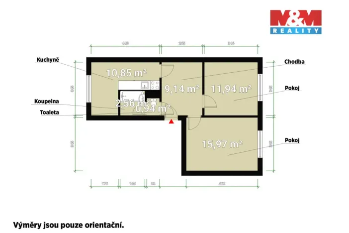 Prodej bytu 2+1, Přeštice, Rybova, 54 m2