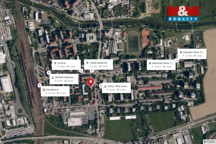 Pronájem bytu 2+1, Otrokovice, tř. Osvobození, 54 m2