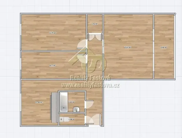 Prodej bytu 3+1, Rokycany, Litohlavská, 70 m2